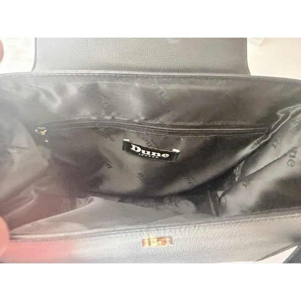 Dune London Satchel Bag Cross Body Top Handle Bag Black Vegan Leather Purse
